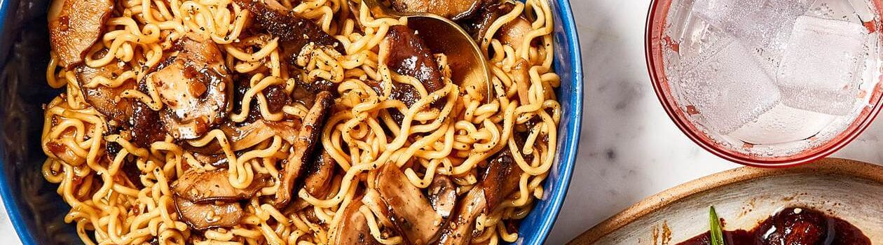 mushroom noodles